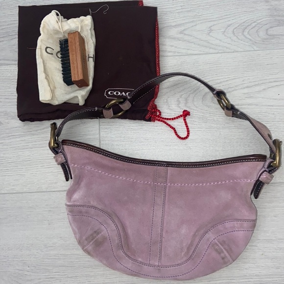 Coach Handbags - COACH suede shoulder bag with dust cover and cleaning brush